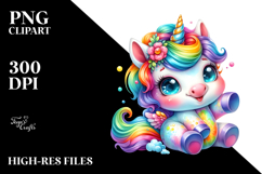 Funny Baby Unicorn Playing, Transparent PNG Product Image 2