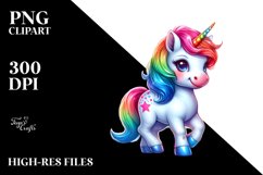 Baby Unicorn in Warsaw Park, Watercolor PNG Product Image 3