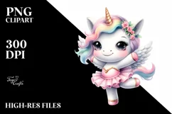 Colorful Baby Unicorn, Dancer |Clipart Product Image 3