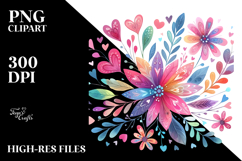 Boho Flower Heart PNG Product Image 2