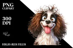 Happy English Springer Spaniel Puppy, Watercolor PNG Product Image 2