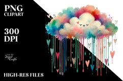 Digital Painting of Boho Cloud with Hearts Product Image 2