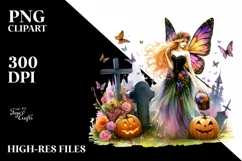 Vibrant Fairy Halloween | Colorful Watercolor Product Image 3