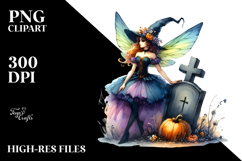 Vibrant Fairy Halloween | Colorful Watercolor Product Image 2
