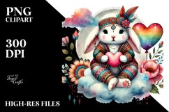 Baby Bunny on Cloud PNG Product Image 2