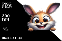 Crazy Rabbit with Popping Eyes | Funny Watercolor Product Image 2