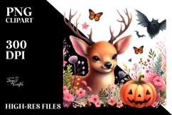 Cute Baby Elk Halloween Drawing | Sublimation | Clipart Product Image 2