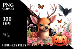 Cute Baby Elk Halloween Drawing | Sublimation | Clipart Product Image 2