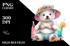 Digital Painting Baby Polar Bear PNG Product Image 2