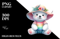 Digital Painting Baby Polar Bear PNG Product Image 2