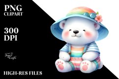 Digital Painting Baby Polar Bear PNG Product Image 2