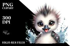 Cute Baby Swan with Punk Look, PNG Product Image 2