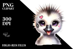 Cute Baby Swan Punk PNG Product Image 2