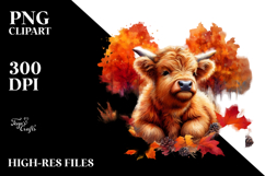 Cozy Baby Highland Cow PNG Product Image 2