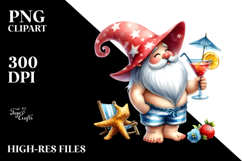 Whimsical Gnome Drinking a Cocktail Product Image 2