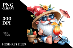 Whimsical Watercolor Painting with Gnome PNG Product Image 2