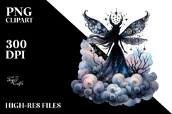 Gothic Fairy on Cloud, Transparent PNG Product Image 2