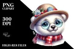 Cute Baby Polar Bear, High-Res PNG Product Image 2
