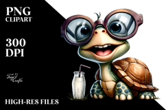Goofy Turtle with Sunglasses PNG Product Image 2