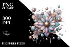 Glossy Metallic Cosmos Clipart Product Image 1