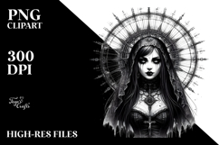 Detailed Gothic Girl PNG Product Image 2