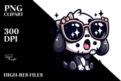 Sugar Skull with Oversized Sunglasses, PNG Product Image 2