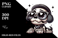Sugar Skull with Oversized Sunglasses, PNG Product Image 2