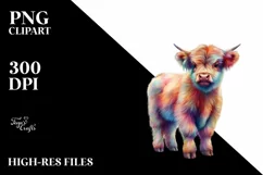 Urban Baby Highland Cow PNG Product Image 1