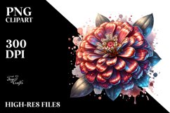 Detailed Glossy Zinnia Sublimation Clipart Product Image 3