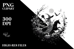 Simple Witch Digital Painting PNG Product Image 2