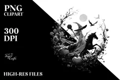 Simple Witch Digital Painting PNG Product Image 2