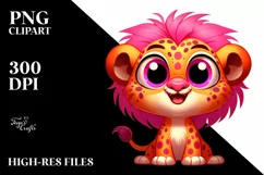 Colorful Baby Lion | Sublimation | Clipart. Product Image 1