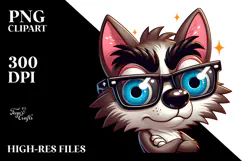 Goofy Wolf with Sunglasses PNG Product Image 2