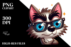 Goofy Wolf with Sunglasses PNG Product Image 2
