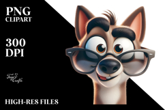 Goofy Wolf with Sunglasses, PNG Product Image 2