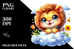 Smiling Baby Lion PNG Product Image 2