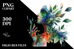 Abstract Vibrant Plant Leaves PNG Product Image 1