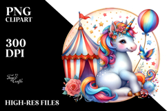 Unicorn Circus Tent Fun PNG Product Image 2