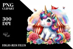 Festive Baby Unicorn PNG Product Image 3