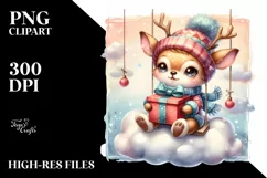 Vintage Cute Baby Deer PNG Product Image 1