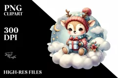 Vintage Cute Baby Deer PNG Product Image 1