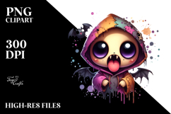 Funny Mini Banshee in Spooky Hoodie PNG Product Image 2