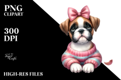Pastel Boxer Christmas PNG Product Image 2