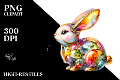 Colorful Bunny with Golden Insertions Product Image 2