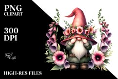 Cute Watercolor GNOME with Big HAT PNG Product Image 2