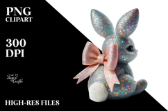 Colorful Vintage Bunny PNG Product Image 2