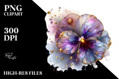 Watercolor Abstract Pansy | Clipart Product Image 3