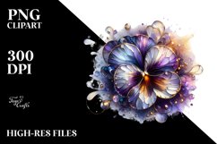 Watercolor Abstract Pansy | Clipart Product Image 1