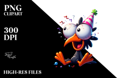 Party Bird with Innocent Expression PNG Product Image 2