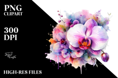 Vibrant Orchid Abstract PNG Product Image 2